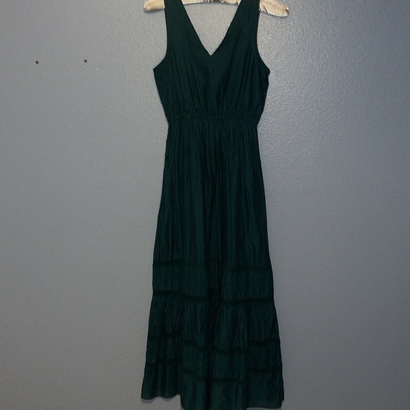 Lucky Brand Aquamarine Beautiful Beaded Tiered Maxi Dress Size XS. AA - Picture 5 of 7